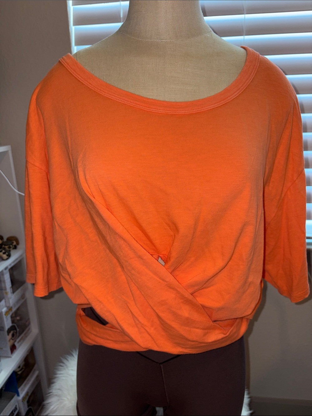 Women's Orange Twist Front Top - Unbranded